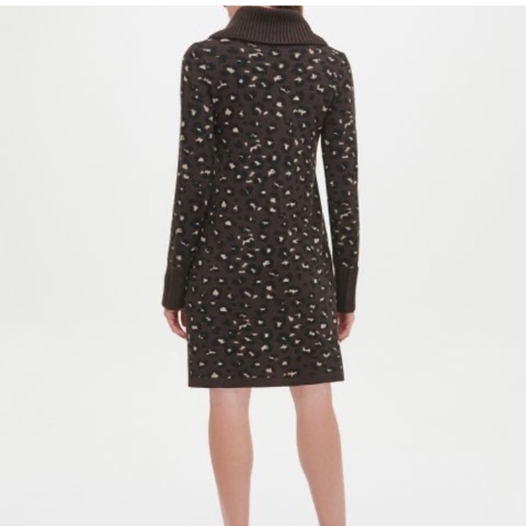 NWOT Tommy Hilfiger Leopard Sweater Dress - Picture 3 of 4